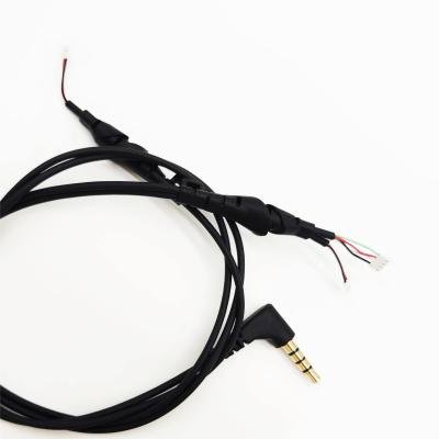 China Male 3.5mm Jack Audio Stereo Cable Custom 90 Degree Right Angle Elbow for sale