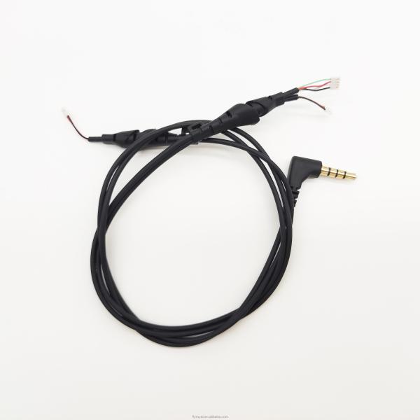 Quality Male 3.5mm Jack Audio Stereo Cable Custom 90 Degree Right Angle Elbow for sale