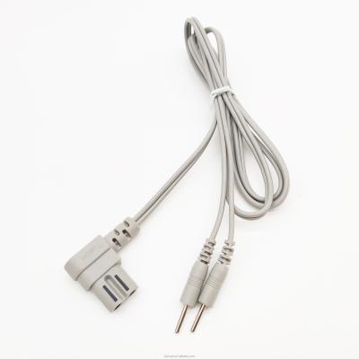 Chine Socket à connecteur à broche à courant continu de 2,0 mm Fil de plomb TENS Unités d'électrode Aiguille Cable médical personnalisé à vendre