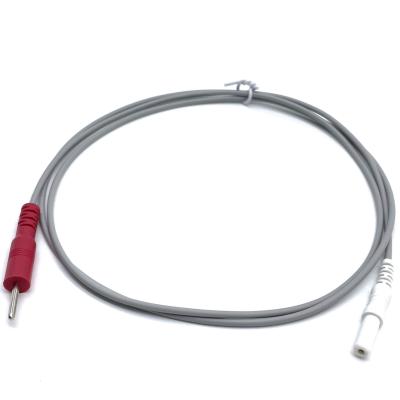 China Custom 1.5mm 2.0mm Elektrode Pin Männlich zu weiblich Elektrode Blei Draht Zehner Kabel für EKG Smart Device zu verkaufen