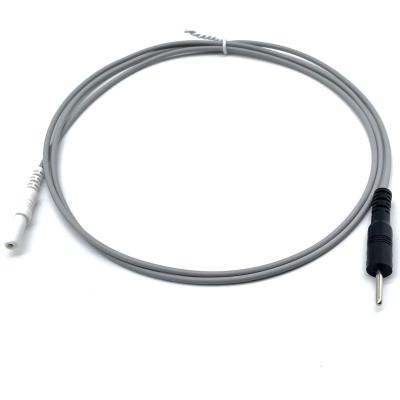Chine Électrode personnalisée fil de plomb des dizaines de câble 1,5 mm 2,0 mm épingle d'électrode mâle à femelle pour ECG à vendre