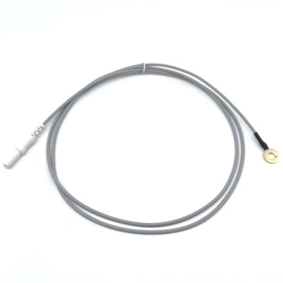China Tens Lead Electrode Lead Custom Medical Cables 2.0 Pin To Ring Terminal Cable for sale