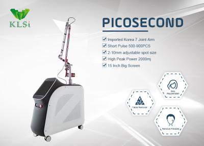 China 10mj 2kw Picosecond Laser Tattoo Removal Equipment Electric Freckle Removal Machine for sale