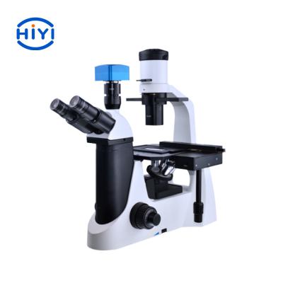 China PD100 Three Eye Observation Tube Inverted Biological Microscope 30 Degree Tilt 360 Degree Rotation for sale