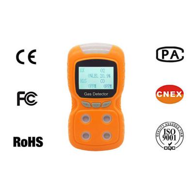 China O2 CO H2S EX Gas Detector , Diffusion Rechargeable Multi Gas Monitor for sale