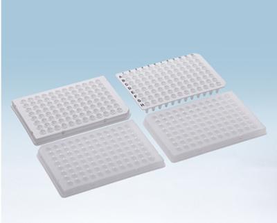 중국 비 스커트형 명백한 자모 숫자 격자 96 구멍 PCR 플레이트 판매용
