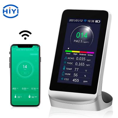 China Indoor WiFi Air Quality Monitor HCHO TVOC CO2 PM2.5 PM10 PM1.0 for sale