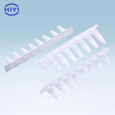 China 0.1ml / 0.2ml Octet Or 96 Well Plate 8 Strips Pcr Tubes 8 Row Pipe For Biological Research for sale