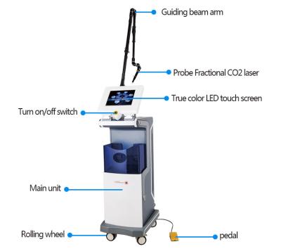 China Co2 Fractional Laser Skin Resurfacing Equipment Built-in Circulating Water Cooling for sale