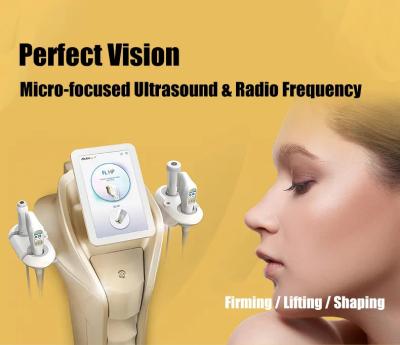 China Vertical Powerful New Double Hifu Gold MFU RF SD Focused Ultrasound Skin Lifting Machine for sale