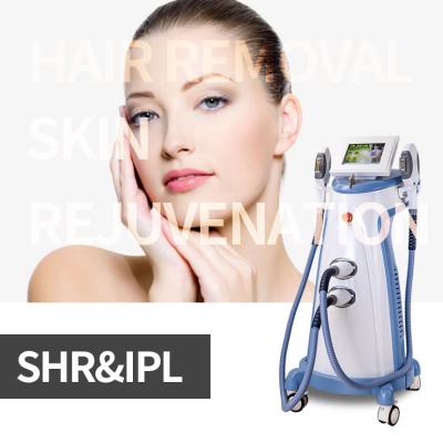 China Permanente 2 stukken E-Light IPL-haarverwijderingsapparatuur voor huidverjonging Te koop