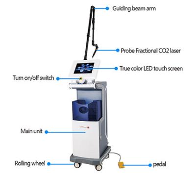 China Ajuste vaginal del equipo del CO2 del laser de la máquina del retiro fraccionario médico vertical de la exploración en venta