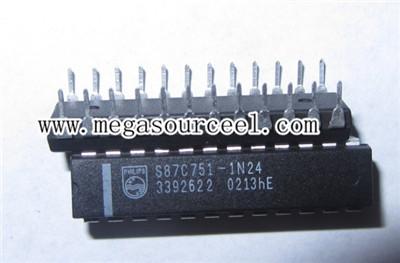 China MCU Microcontroller Unit S87C751-1N24 -  - 80C51 8-bit microcontroller family 2K/64 OTP/ROM, I2C, low pin count for sale
