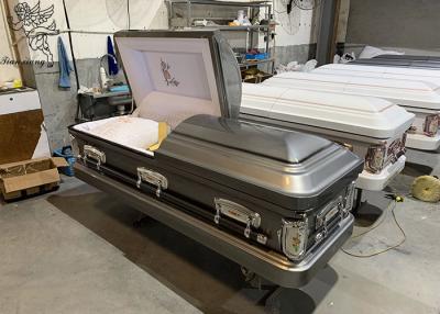 China ISO9001 Decorable Stainless Steel Casket Customizable For Funeral Arrangements for sale