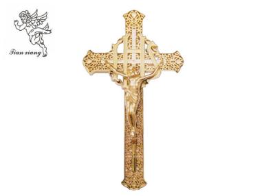 China Coffin Cross Manufacturer Size 29 × 16cm , Different Color Jesus 4# Casket Crucifix for sale