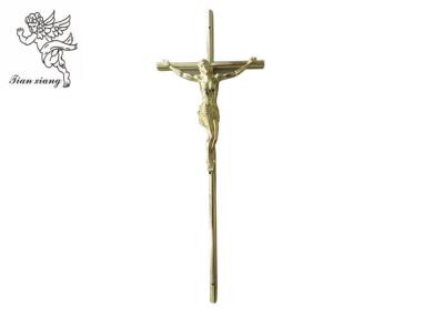 China Gouden Jesus Casket Cross Size 37×13.7 Cm, Jesus 3 # Doodskist Dwarspp Materiaal Te koop