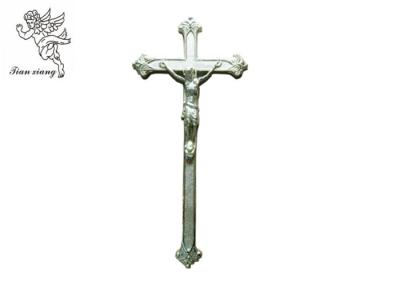 China Jesus Decorative Funeral Crucifix , Silver / Copper Color Coffin Cross PP Material for sale
