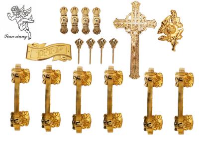 China Gold / Silver / Copper Burial Coffin Accessories , Casket Hardware Suppliers for sale