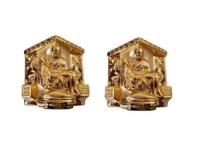 中国 聖母マリアの金のプラスチック棺は葬儀の小箱のコーナーのための射出成形を分けます 販売のため
