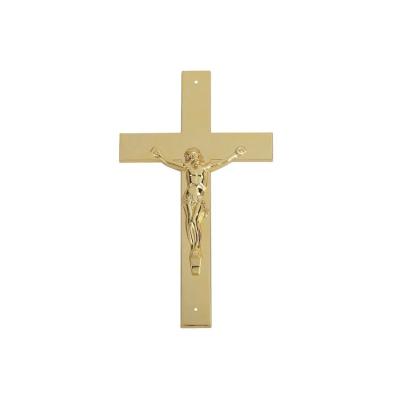 China Casket Cross 37×13.7cm Gold Color PP Material Coffin Cross Crucifix for sale