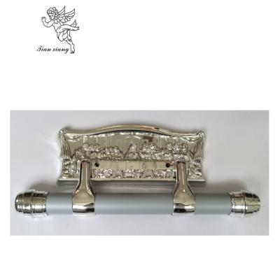 China High Polished Silver Swing Coffin Handle With Plastic Panel Covered for sale