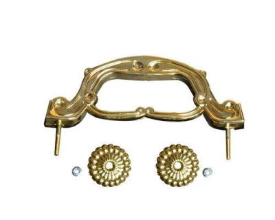 China Metal Inside PP Material Gold Plastic Casket Handle H9010 Europe Style for sale