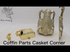 Funeral Plastic Casket Corner PP / ABS Material 17kg /16kg Gold