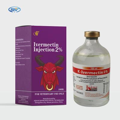 China Ivermectin 1% Injection For Cattle And Swine Parasitic Diseases,50ml 100ml for sale