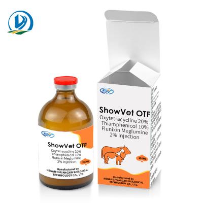 China Veterinary Oxytetracycline 20% And Thiamphenicol 10% And Flunixin Meglumine 2% Injection for sale