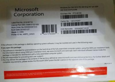 China LIfetime Warranty, Microsoft  Windows Sever 2012 R2 Std ( Retail / OEM )  Version Box ,  Brand New , Key Code for sale