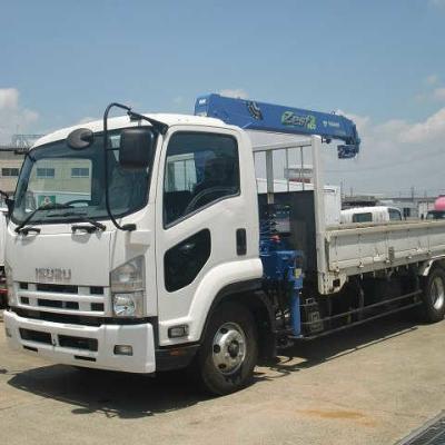 China Cargo Camiones Camioneta Used Japan ISUZU Good Condition Crane Truck for sale