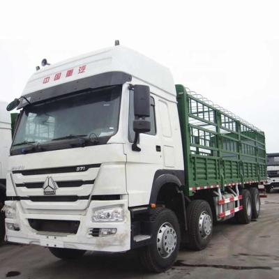 China New and Used Howo 12 Wheels van Stake Cargo Truck For Sale for sale