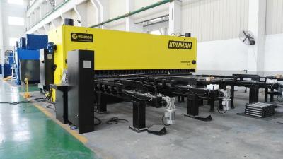 China Máquina de corte de alimentación automática 20' de la placa de largo esquileo hidráulico de la guillotina del CNC en venta