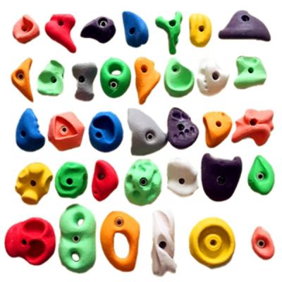 China Yellow Red CE Fiberglass Rock Climbing Holds For Professional Climbing Panel for sale