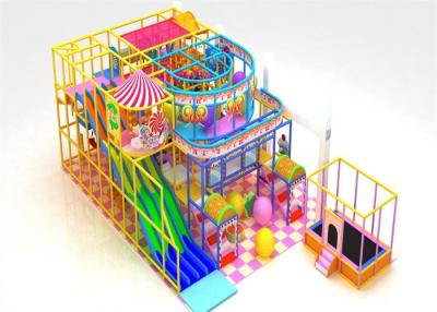 China Candy Themed  Playground Systems  Amusement Park Equipment With Rainbow Slide Te koop