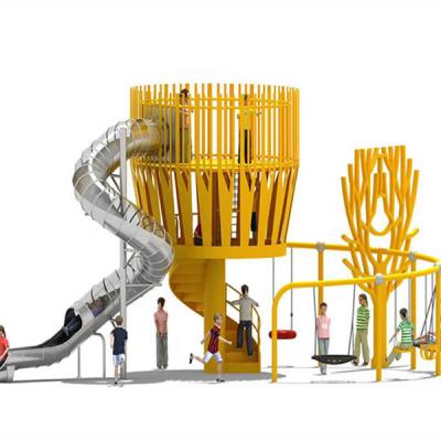 China Themed  Outdoor Amusement Park Equipment With Stainless Slide ISO9001 for sale
