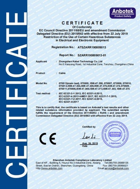 ROHS - OCC(Zhuhai) Electronic Co., Ltd.