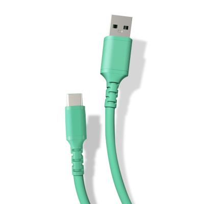China Soft Liquid Silicone Usb A To Usb C Cable , 5V 3A 3ft Green Usb Cable for sale