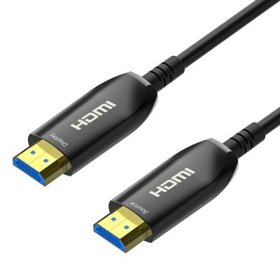 China HDR HDCP2.2 3D 4k 15m Active Fiber Optical HDMI Cable For TV Box for sale