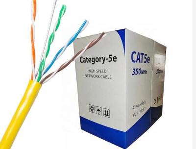 China CCA 24AWG 1000ft Cat5e Ethernet Lan Cable Bulk UTP Pull Box Waterproof Outdoor for sale