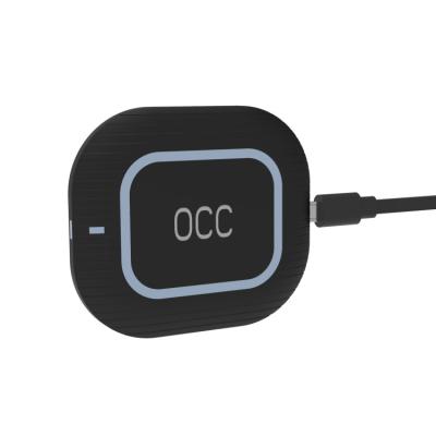 China Small Black 10w Wireless Charger , OCC 1.67A Fast Wireless Charging Pad for sale