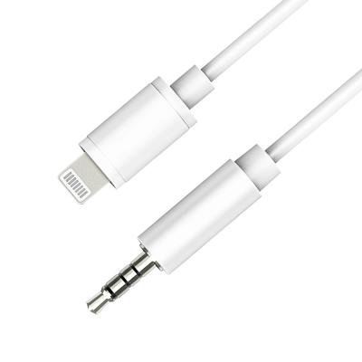 China Cordón de carga de Iphone 12 blancos, OCC 3,5 milímetros al cable de audio del relámpago en venta