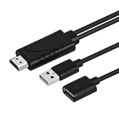 China Wire Dongle Usb To Hdtv Cable , OCC Mirroring 1080p Hdmi Cable for sale