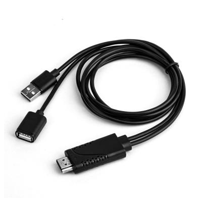 China Android 3 in 1 USB To HDTV Cable USB Male Female To HDMI Male 1080P HDTV Mirroring for sale