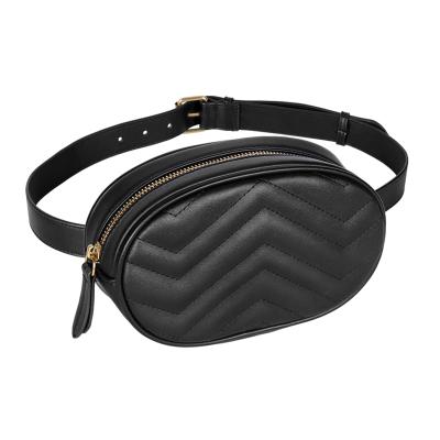 China Water Proof Customized Women Fanny Pack Waterproof PU Leather Belt Bag Size Bags Cross - Body Bumbag For Party en venta