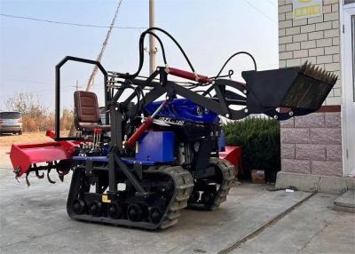 China Compacto 35 HP Tractor Crawler Equipamento agrícola com balde de carregador frontal à venda