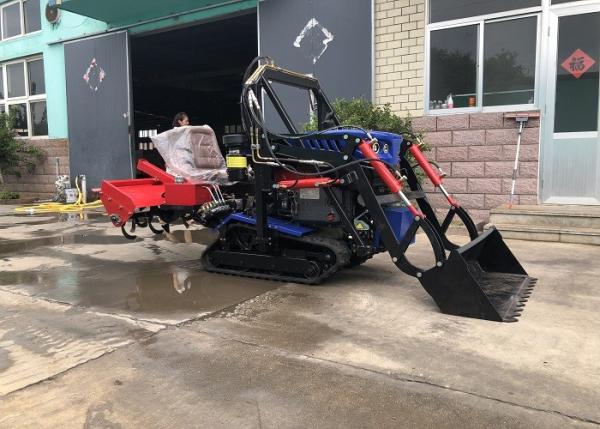 Quality Agricultural 35HP Dry Land Crawler Tractor Mini  With Rotary Cultivator for sale