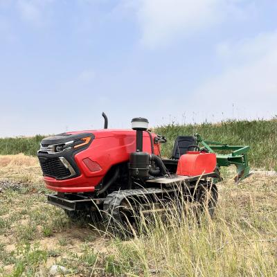 China Mini 50 PS Crawler-Traktor Landwirtschaftliche Ausrüstung mit Vorderauflader / Bagger zu verkaufen