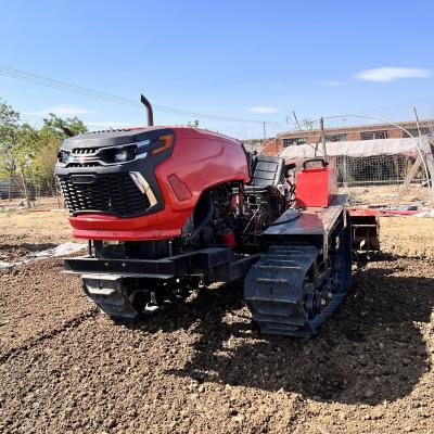 China 50 Hp Agricultural Crawler Tractor Remote Control Orchard Greenhouse Micro Tiller for sale