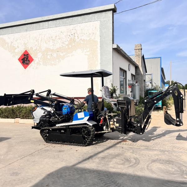 Quality Self Propelled Rotary Tiller Crawler Tractor Farm Equipment  With Excavator for sale